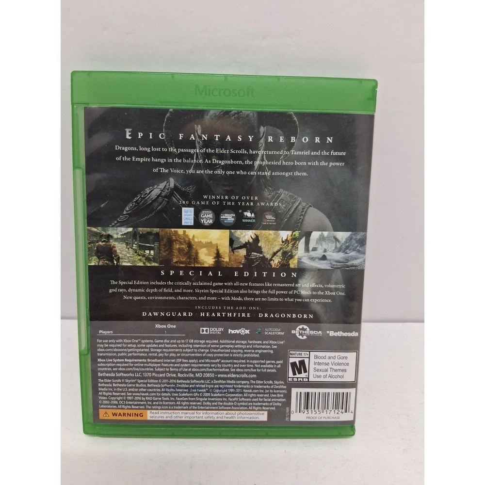 Elder Scroll V: Skyrim Special Edition  Xbox 1